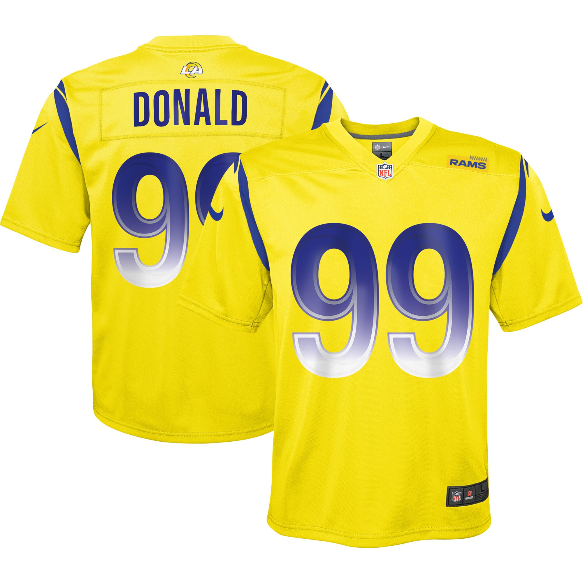 Los Angeles Rams Aaron Donald Gold Inverted Game NFL Jersey Youth