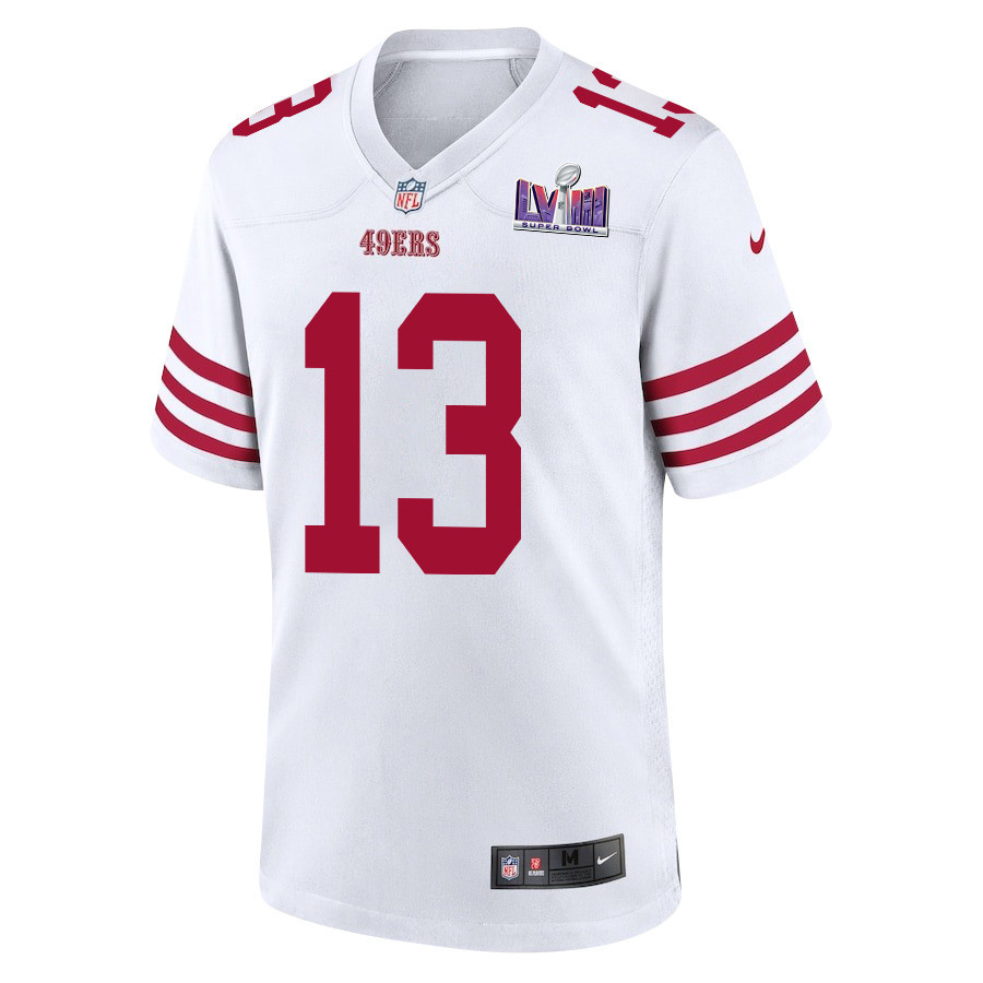 Brock Purdy 13 San Francisco 49ers Super Bowl LVIII Patch Game White NFL Jersey Men's