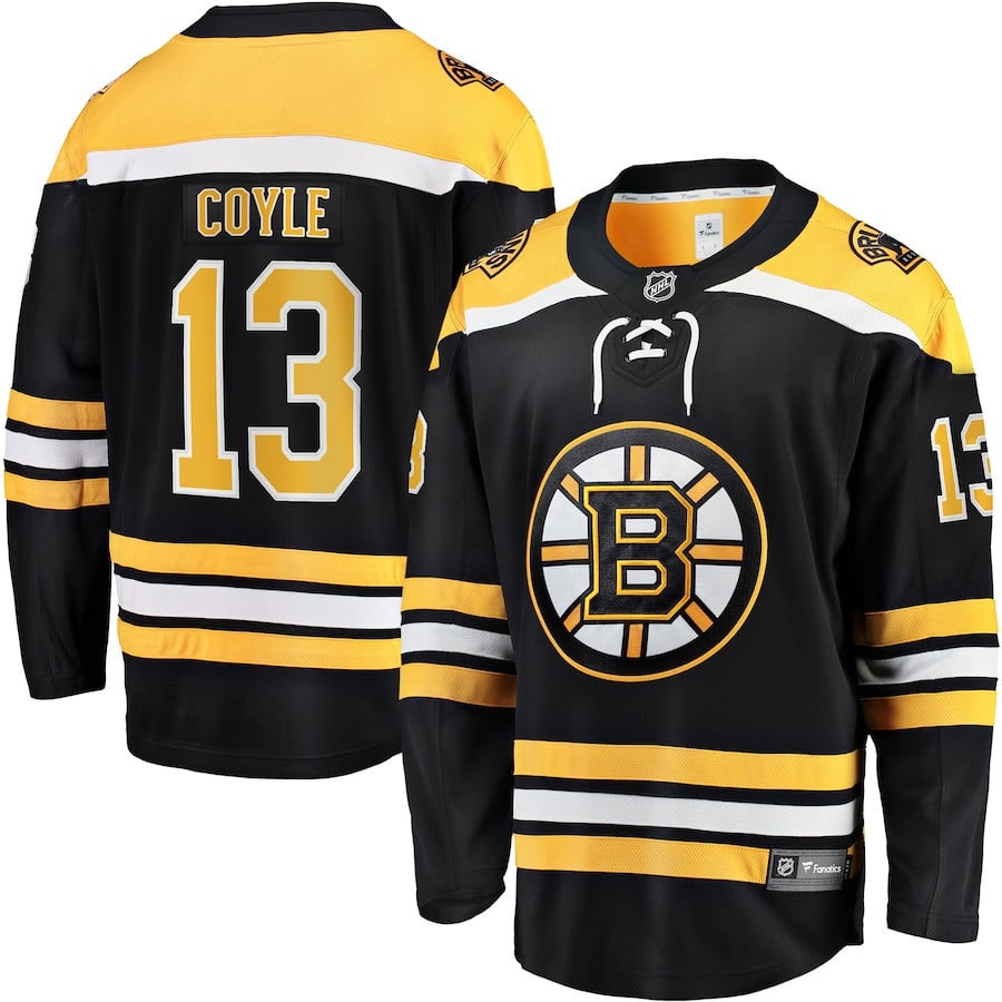 Charlie Coyle 13 Boston Bruins Home Breakaway Black NHL Jersey Men's