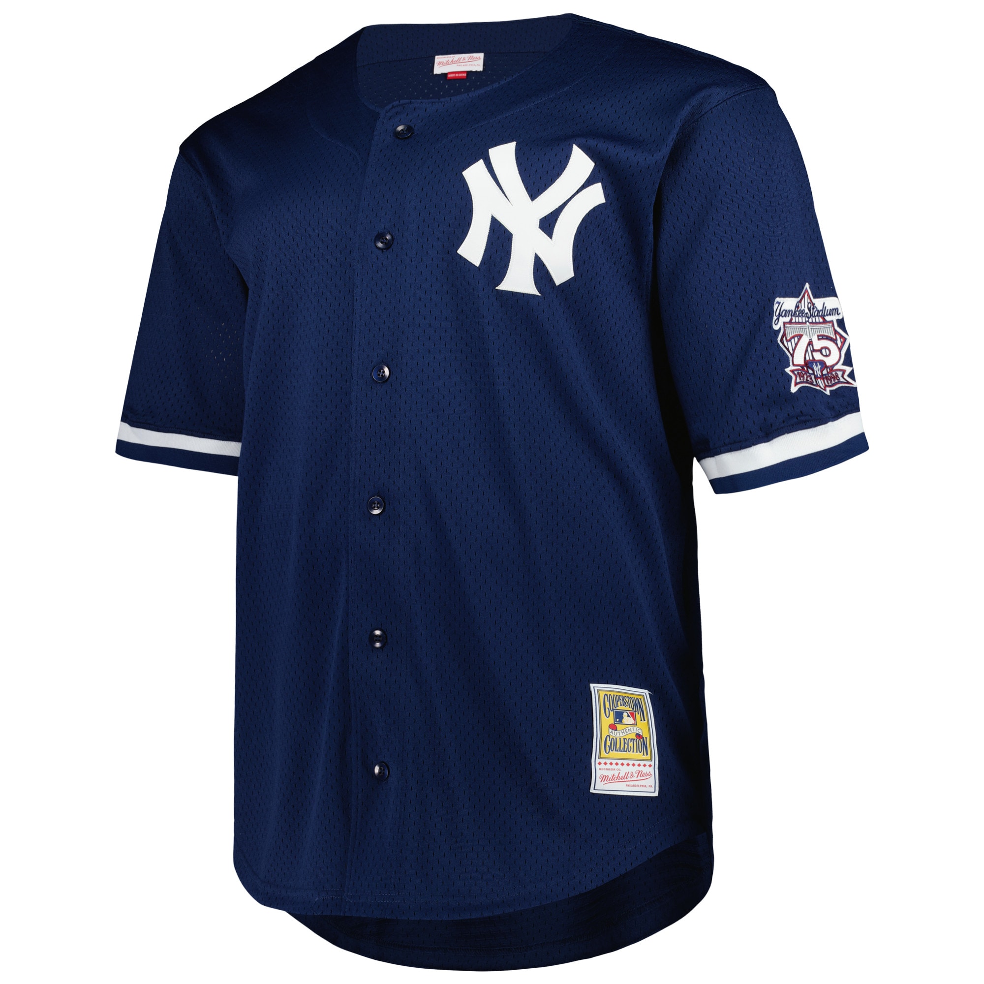New York Yankees Derek Jeter Mitchell Ness Navy Big Tall Cooperstown Collection Mesh Batting Practice MLB Jersey Men's