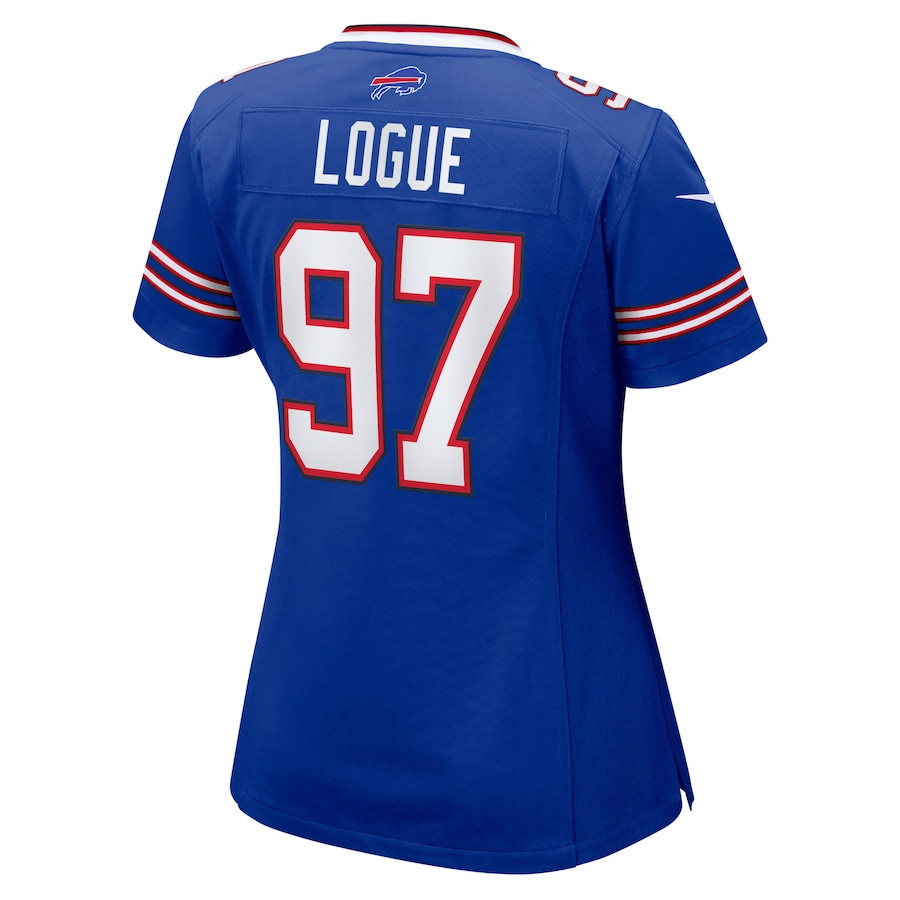 Zion Logue 97 Buffalo Bills Team Game Royal NFL Jersey Women's