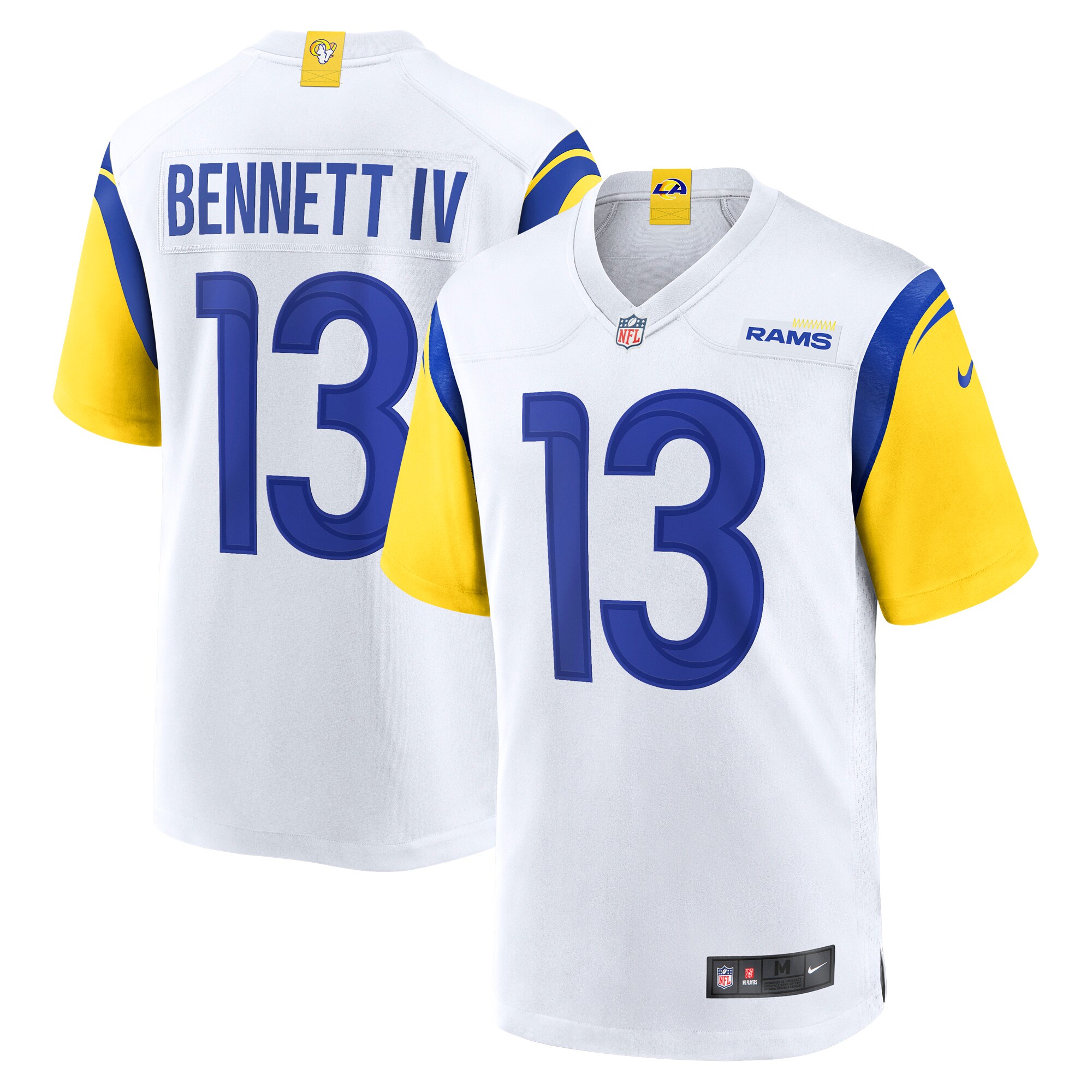 Los Angeles Rams Stetson Bennett White Game NFL Jersey Men's
