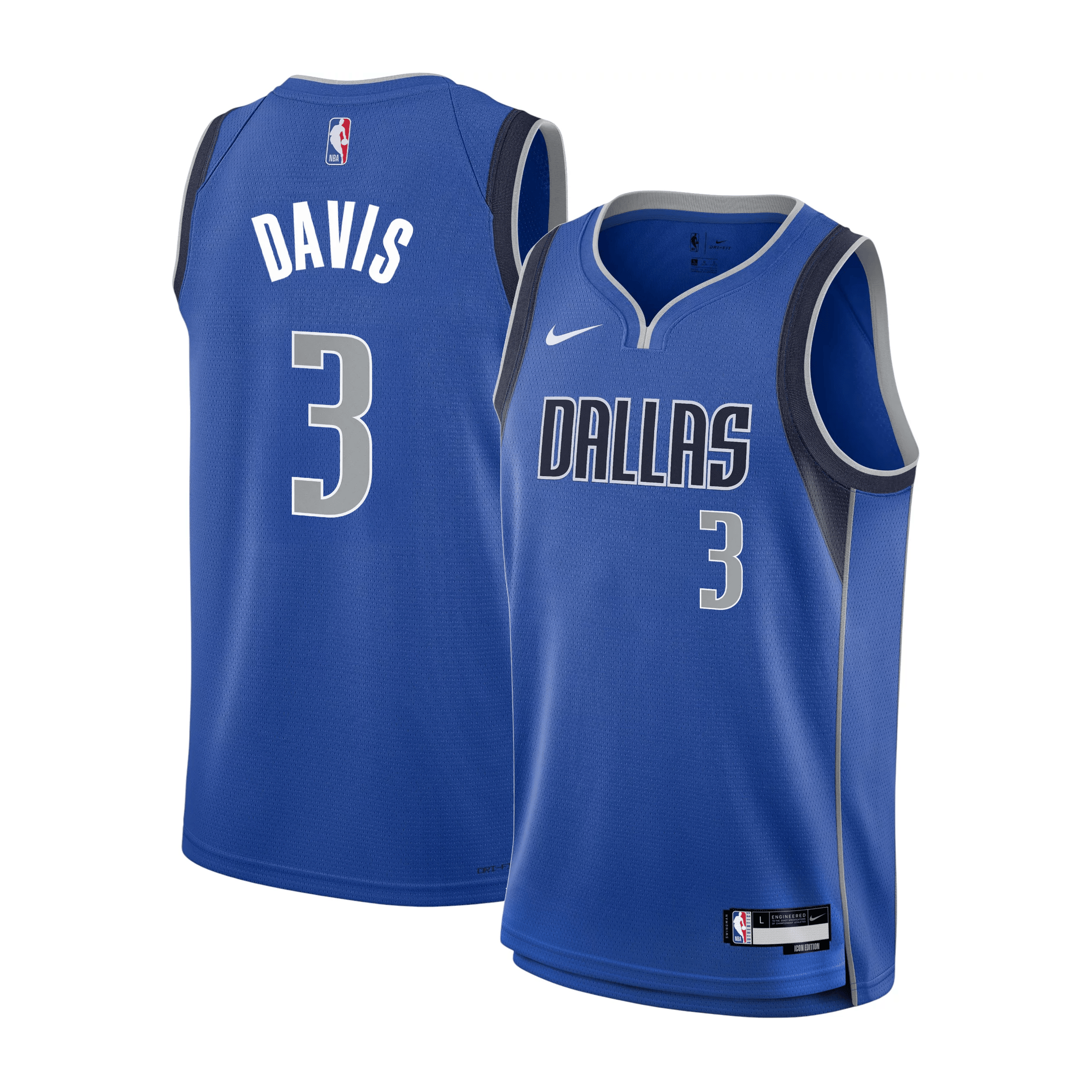 Anthony Davis 3 Dallas Mavericks 2024/25 Icon Edition Swingman Blue NBA Jersey Men's