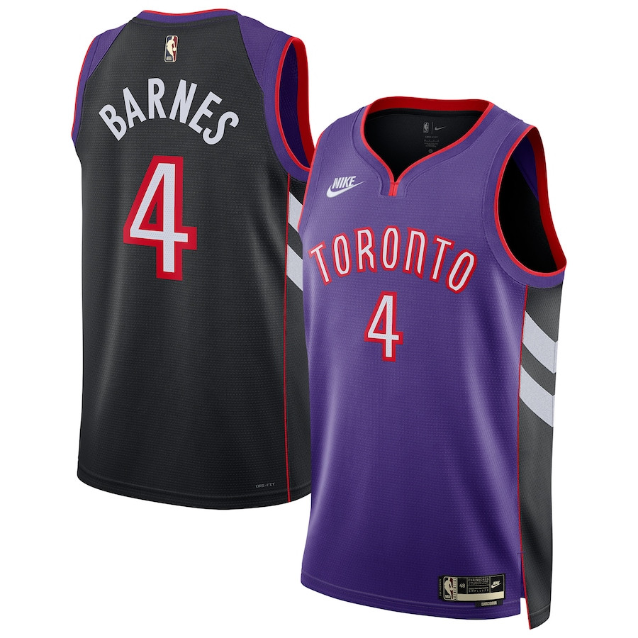 Scottie Barnes 4 Toronto Raptors Unisex 2024/25 Swingman Purple Classic Edition NBA Jersey Unisex