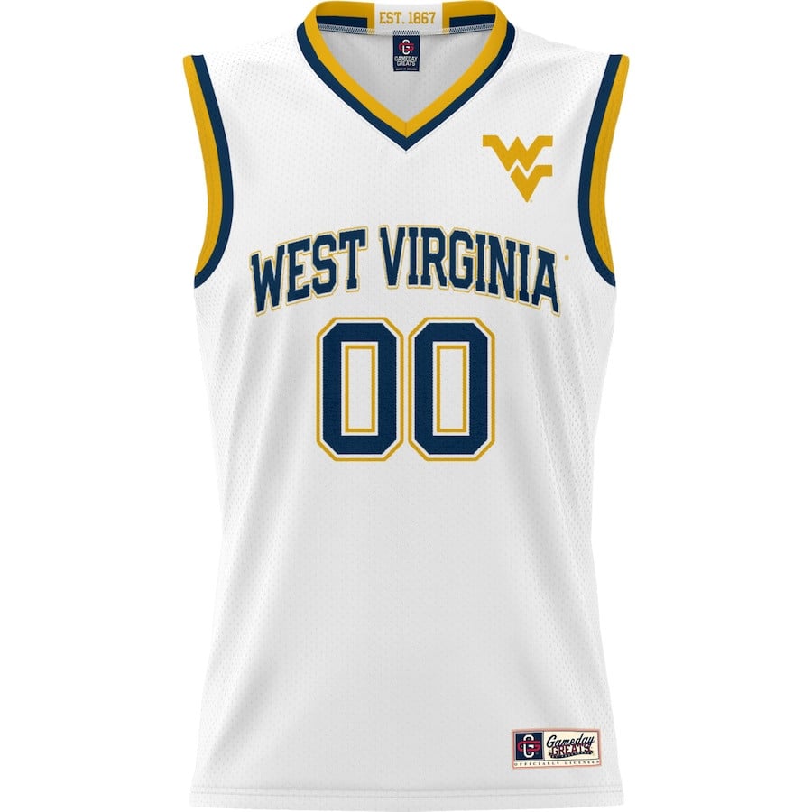 West Virginia Mountaineers NIL Custom White NCAA Jersey Men's