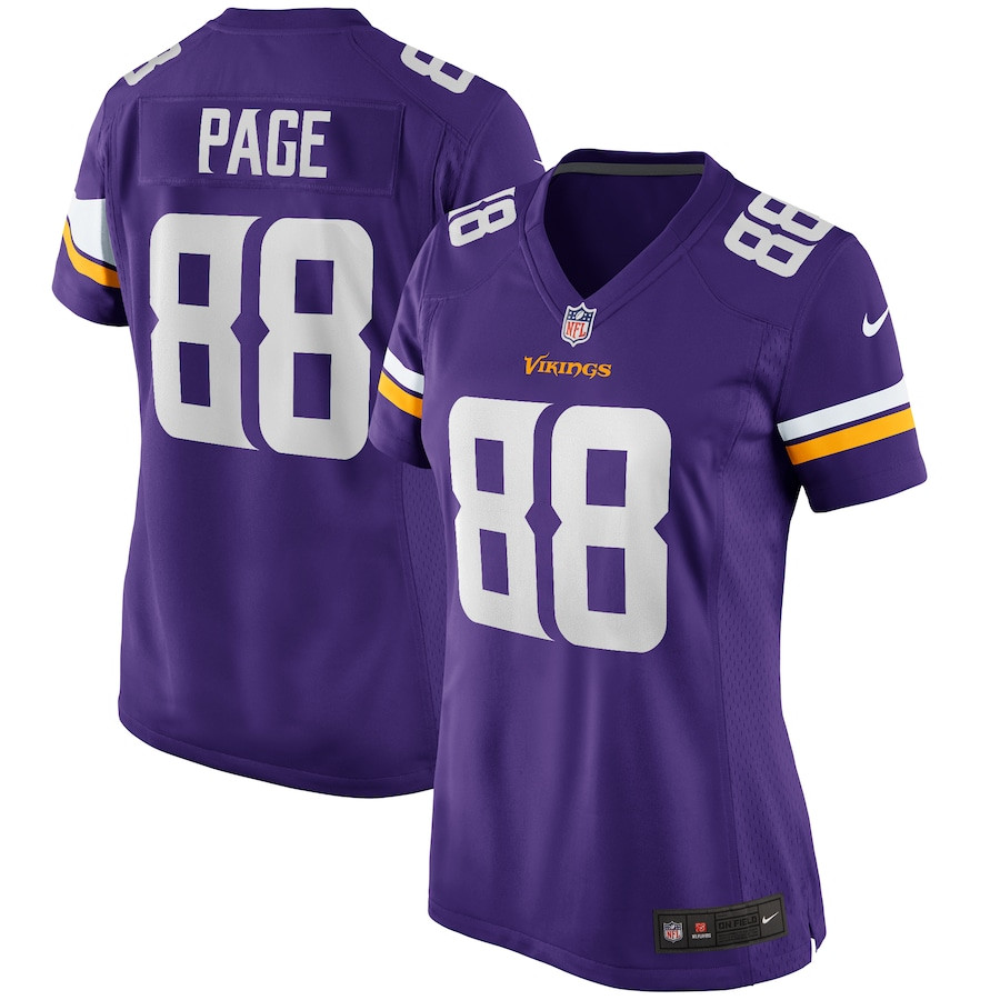 Alan Page 88 Minnesota Vikings Game Retired Purple NFL Jersey Women's