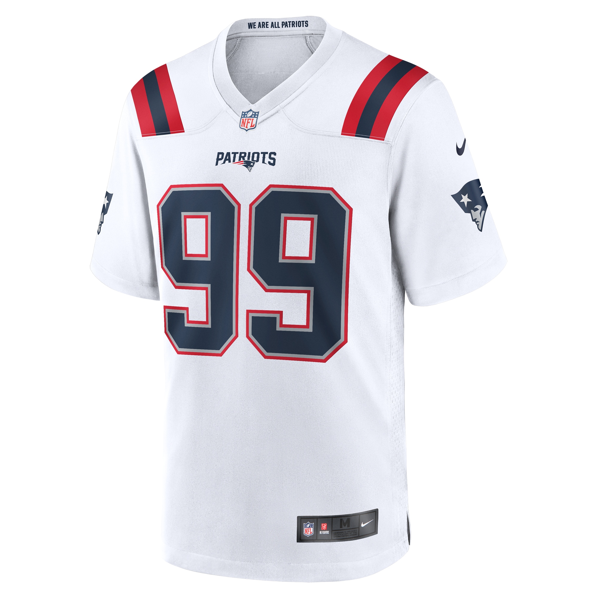 New England Patriots Keion White White Game NFL Jersey Men's