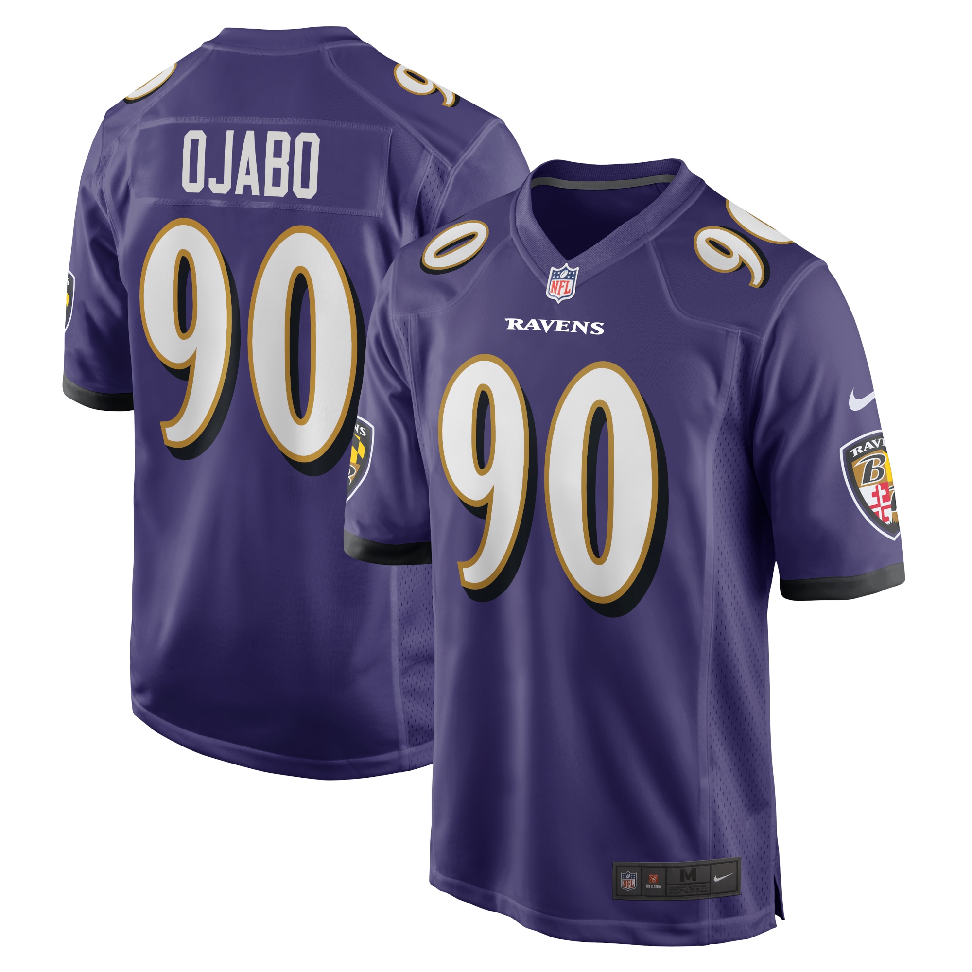 Baltimore Ravens David Ojabo Purple Player Game NFL Jersey Men's