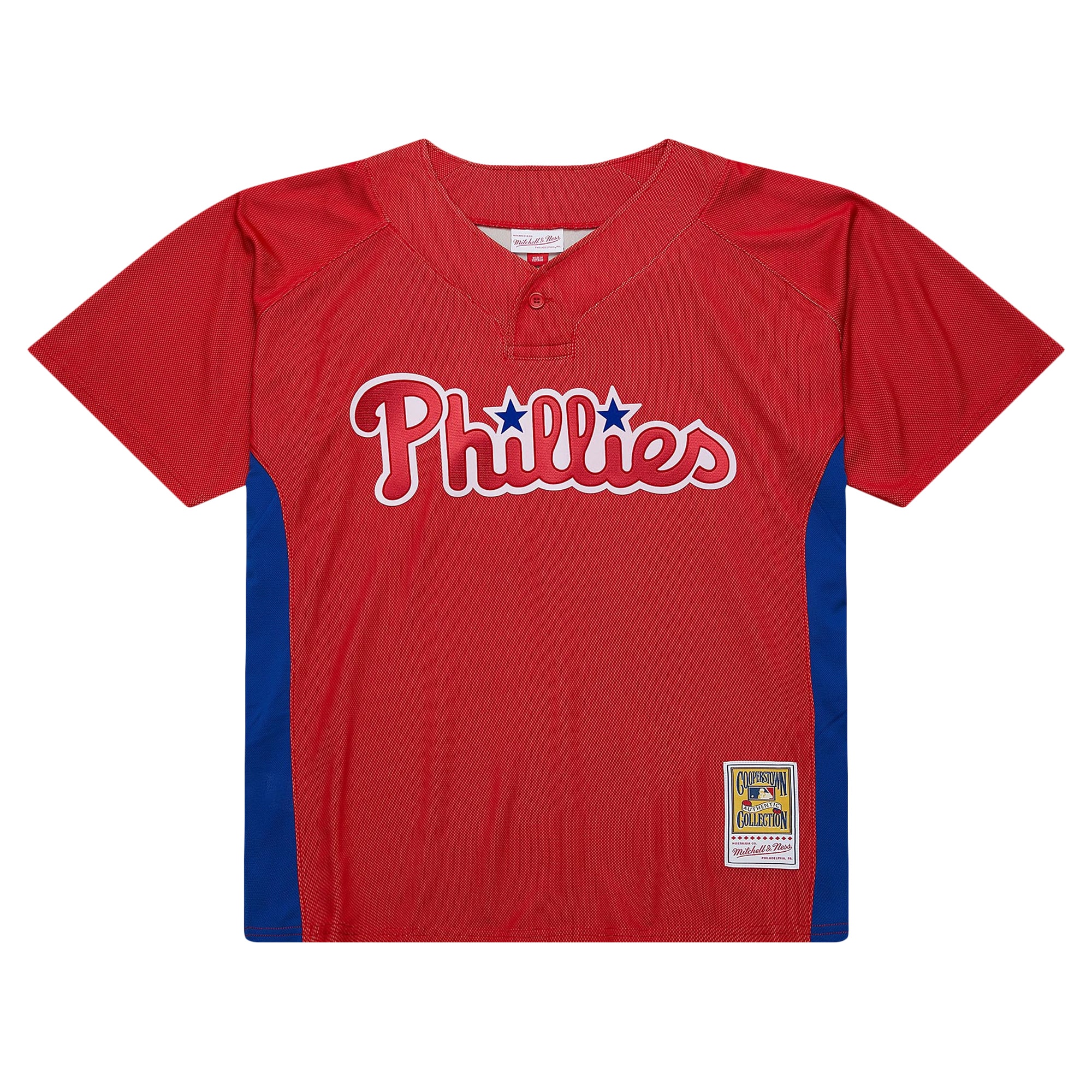 Philadelphia Phillies Roy Halladay Mitchell Ness Red Cooperstown Collection 2010 Batting Practice MLB Jersey Men's
