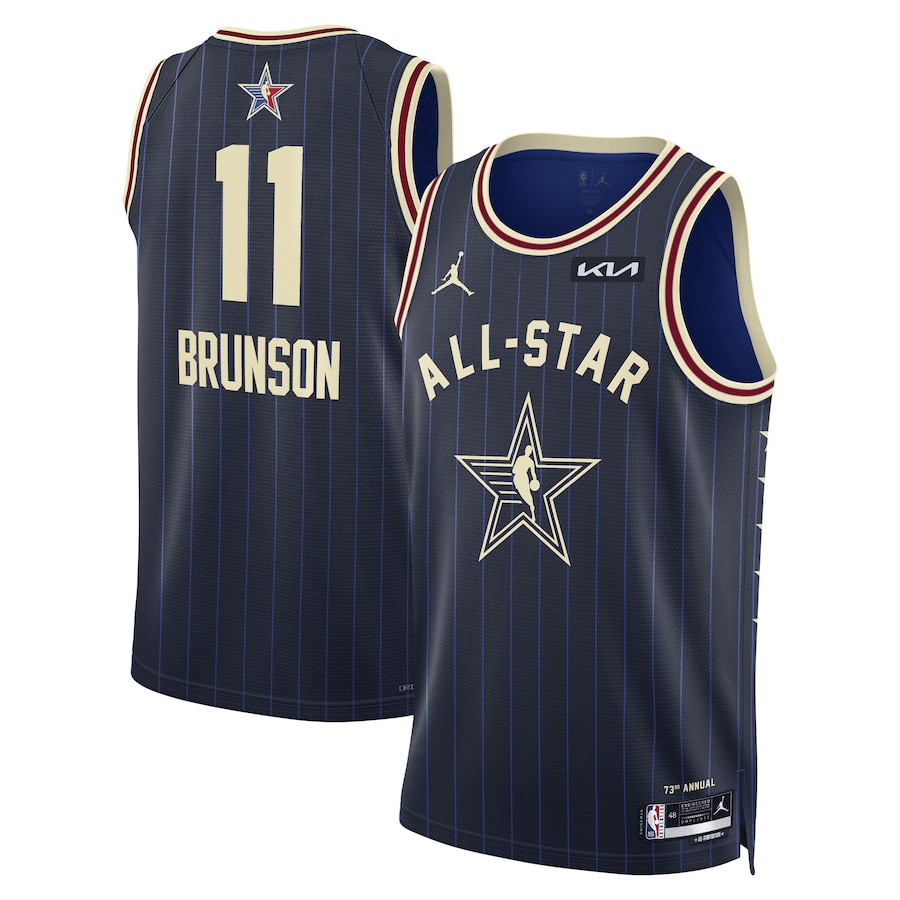 Jalen Brunson 11 2024 All Star Game Swingman Navy NBA Jersey Men's