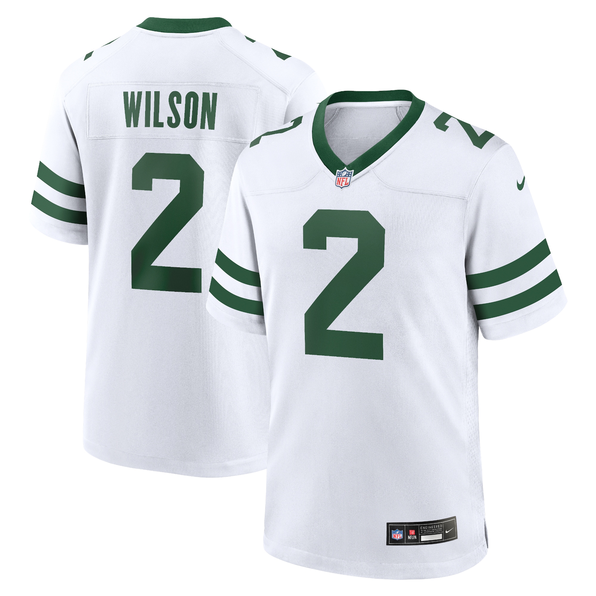 New York Jets Zach Wilson Legacy White Game NFL Jersey Men's