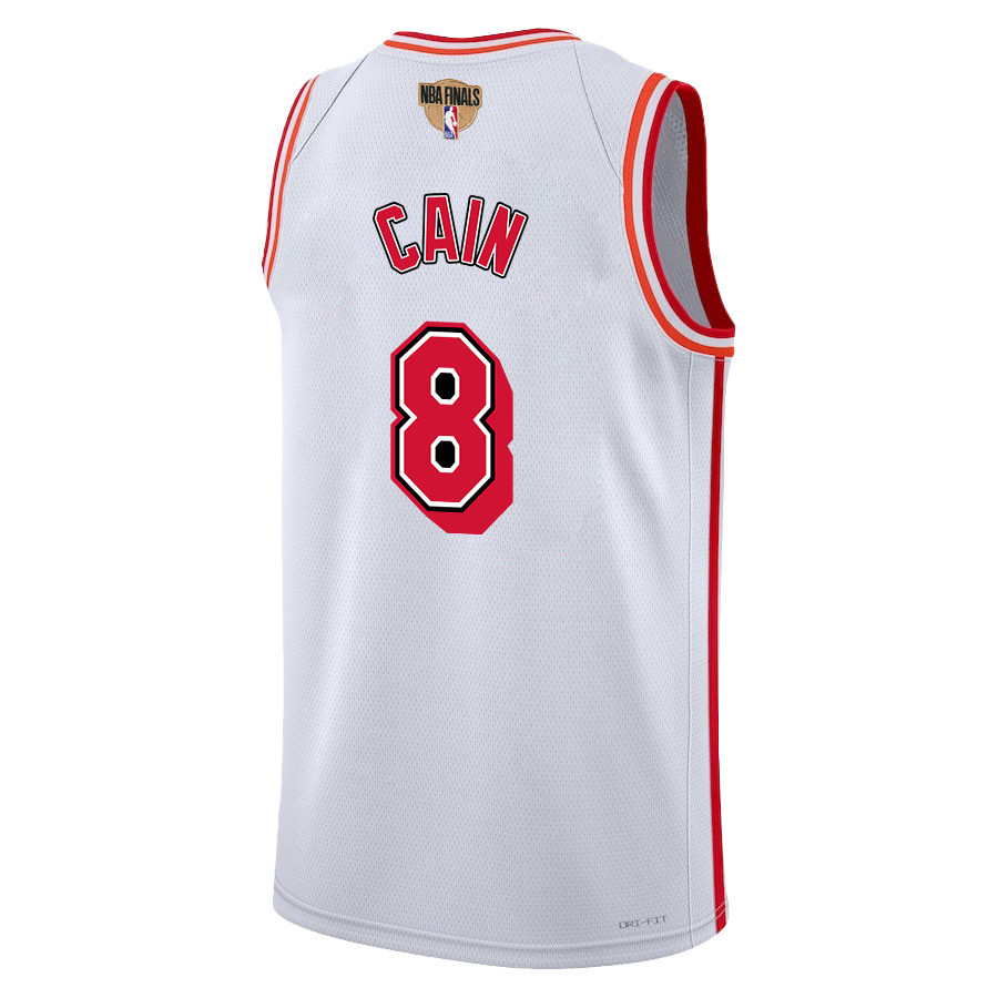 Jamal Cain 8 Miami Heat Final Champions 2023 Swingman Classic Editio White NBA Jersey Men's