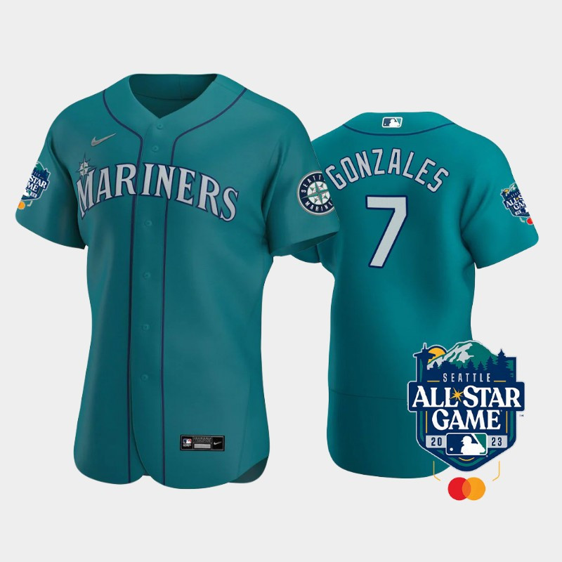 2023 All Star Game Seattle Mariners 7 Marco Gonzales Aqua MLB Jersey Men's