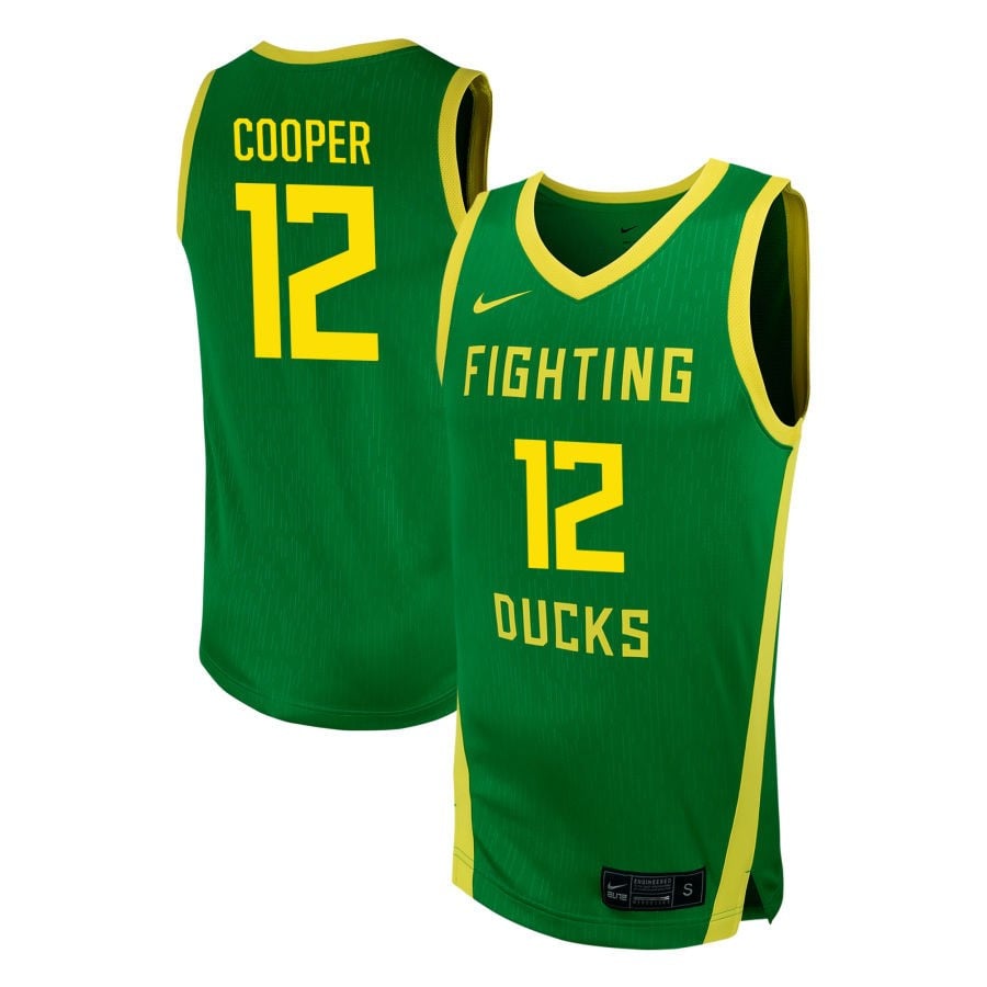 James Cooper 12 Oregon Ducks NIL Green NCAA Jersey Men's