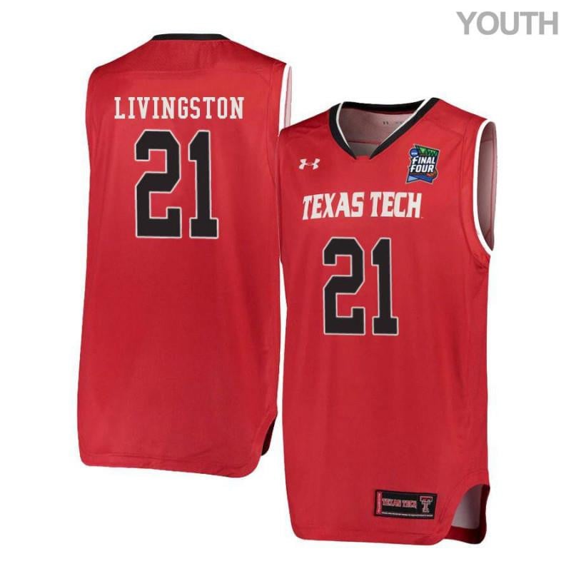 Under Armour 21 Anthony Livingston Red Texas Tech Red Raiders NCAA Jersey Youth