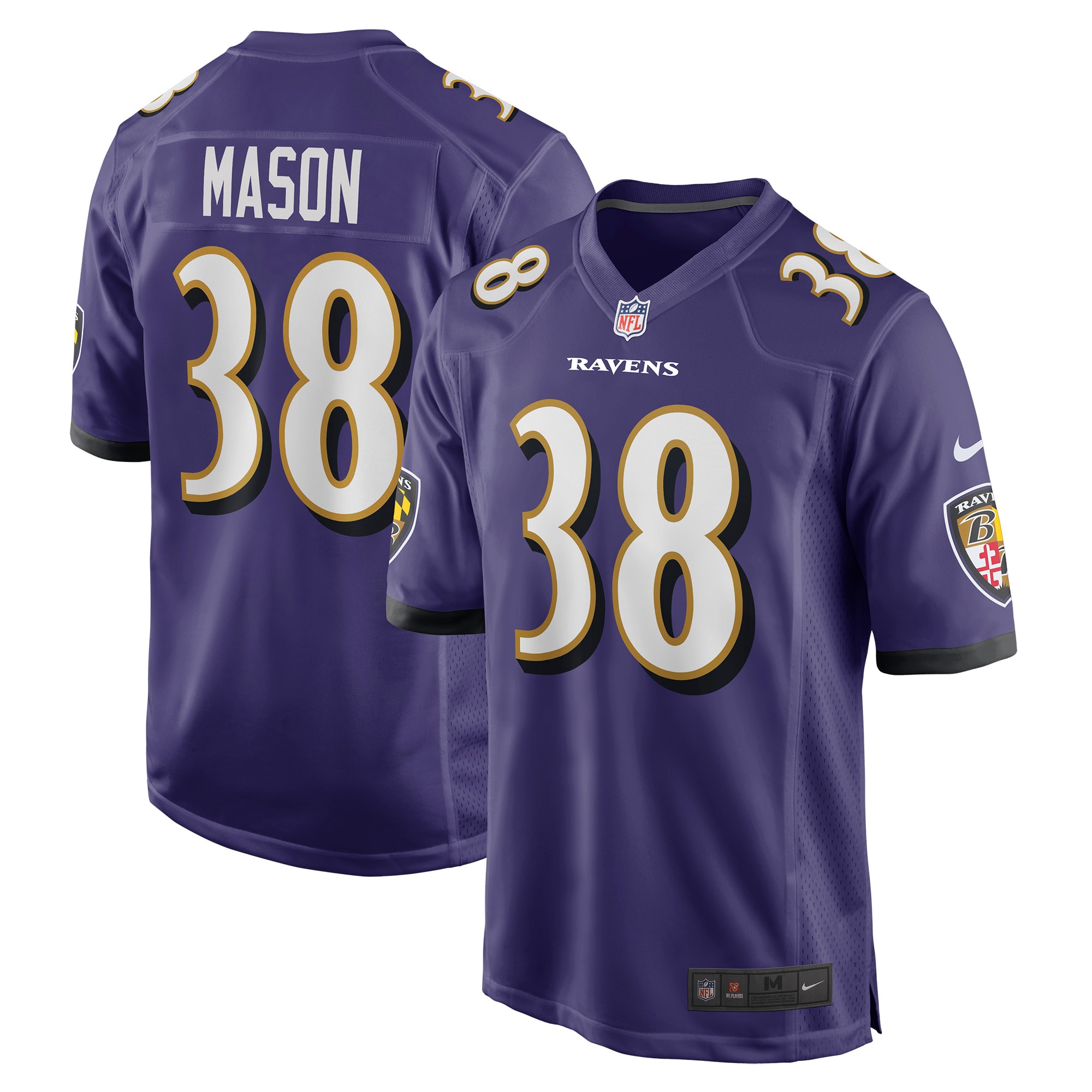 Baltimore Ravens Ben Mason Purple Game NFL Jersey Men's
