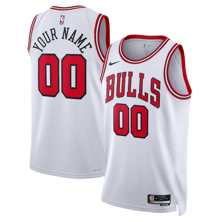 Chicago Bulls 2023/24 Association Swingman Custom White NBA Jersey Men's