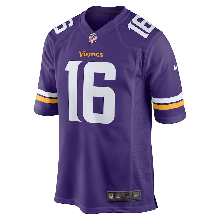 Jaren Hall 16 Minnesota Vikings Game Purple NFL Jersey Men's