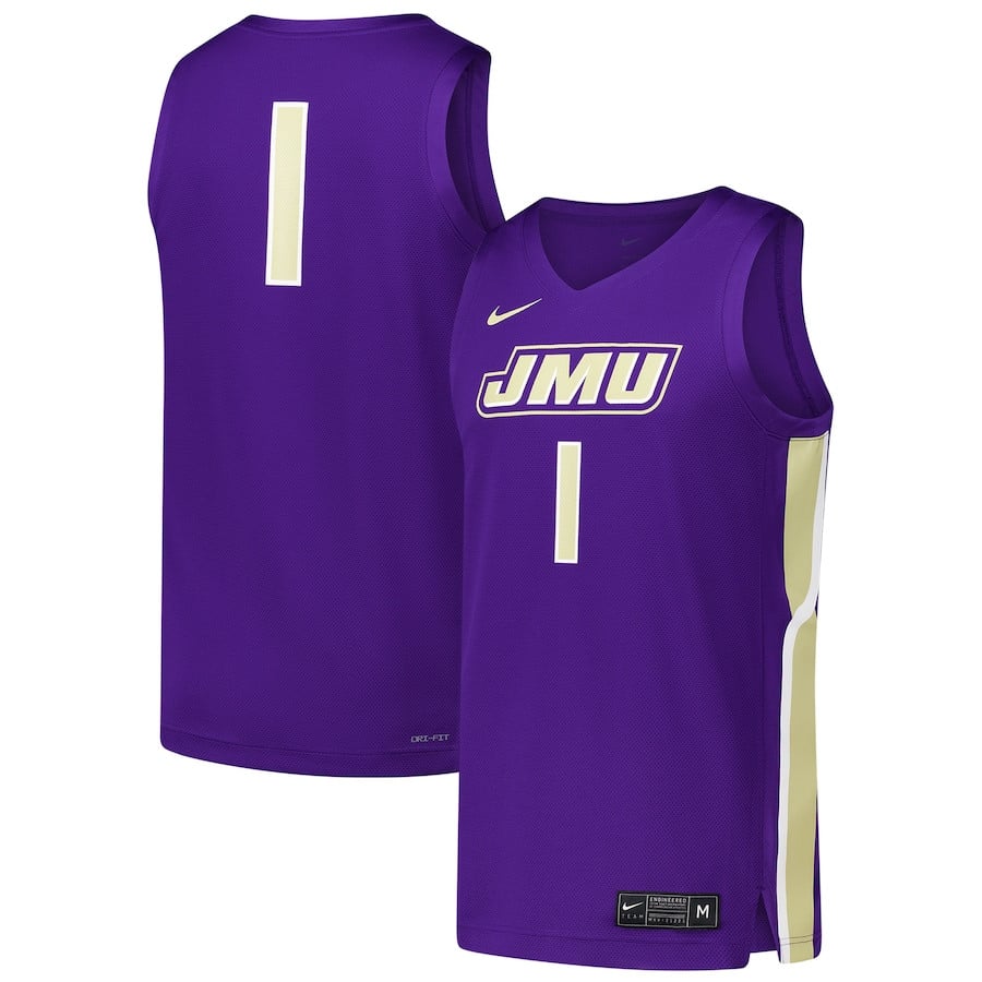 James Madison Dukes Purple #1 NCAA Jersey Men's
