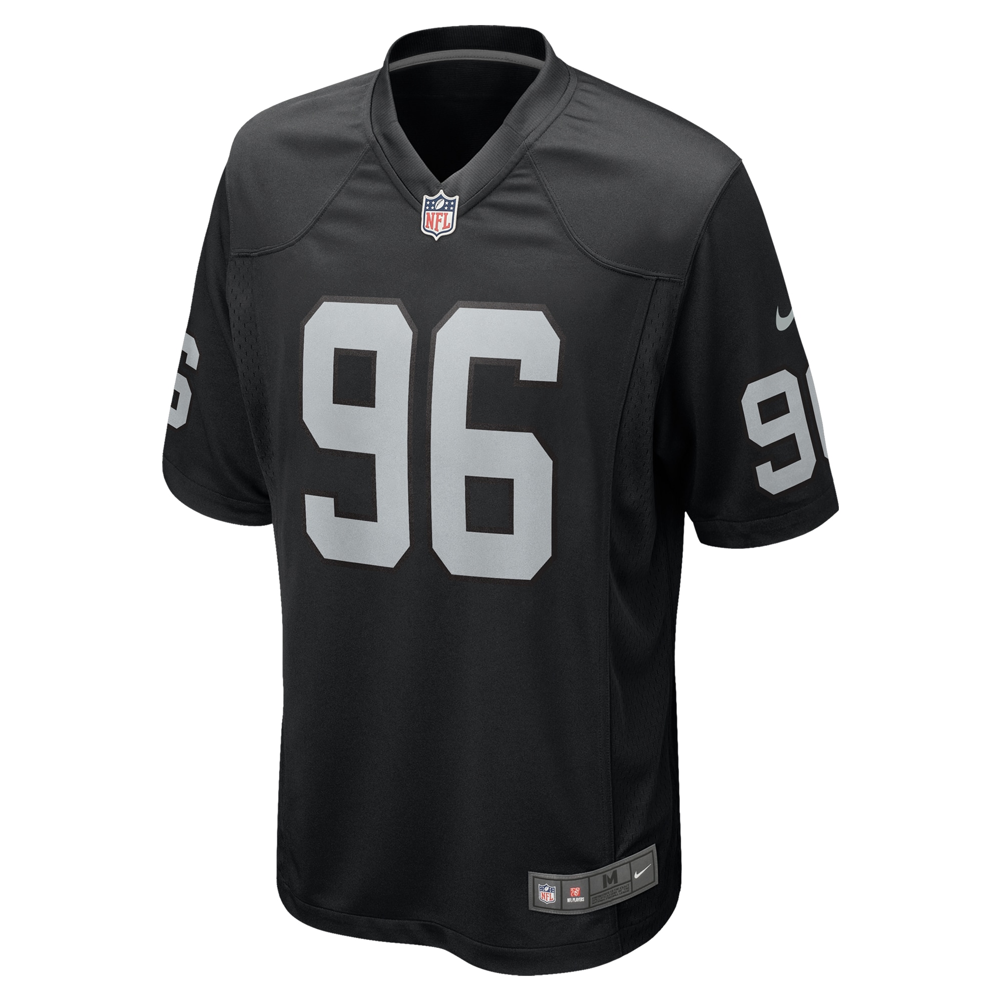 Las Vegas Raiders Jonah Laulu Black Team Game NFL Jersey Men's