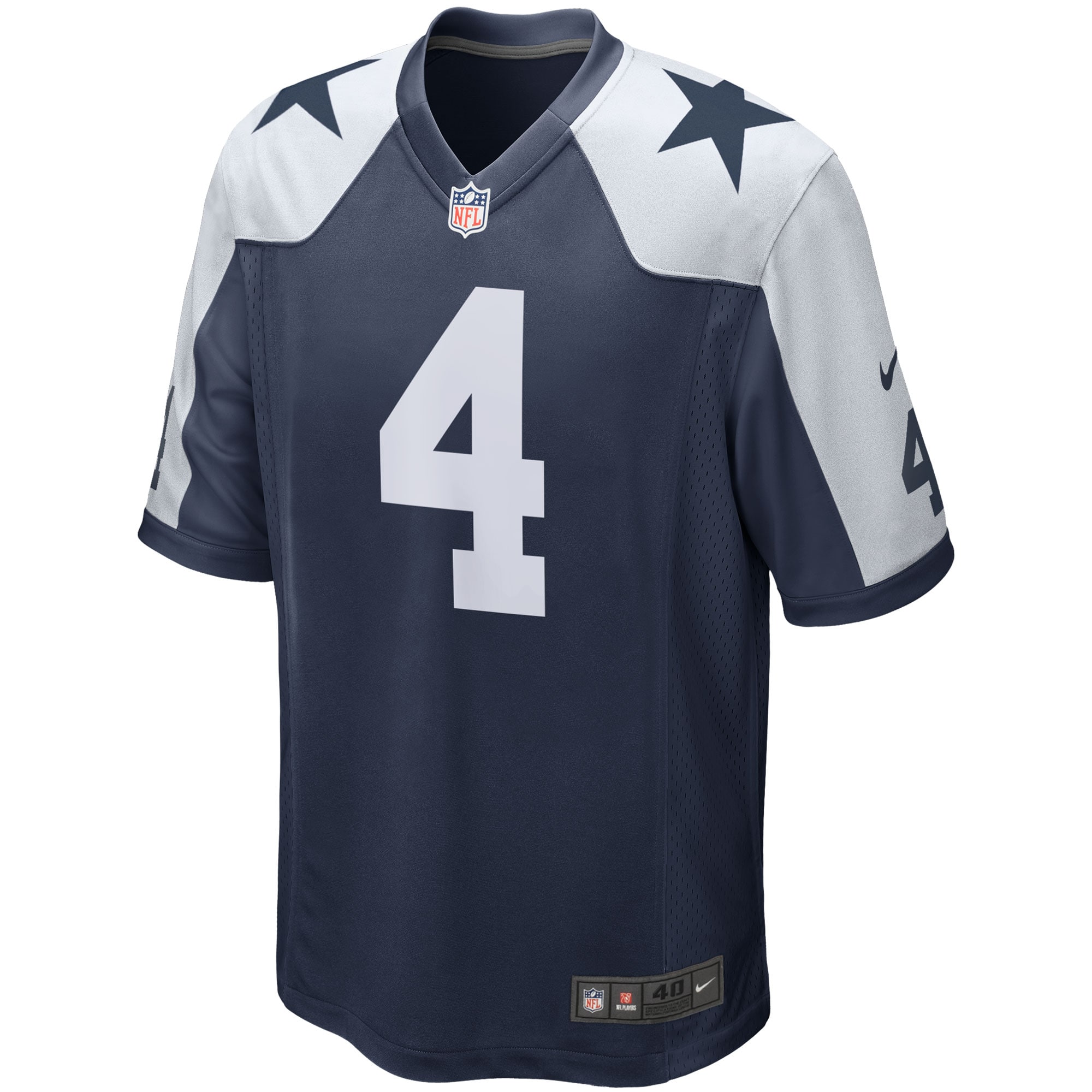 Dallas Cowboys Dak Prescott Navy Alternate Game Team NFL Jersey Men's