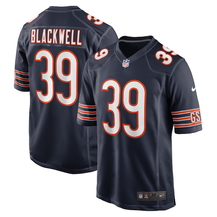Josh Blackwell 39 Chicago Bears Game Navy NFL Jersey Men's
