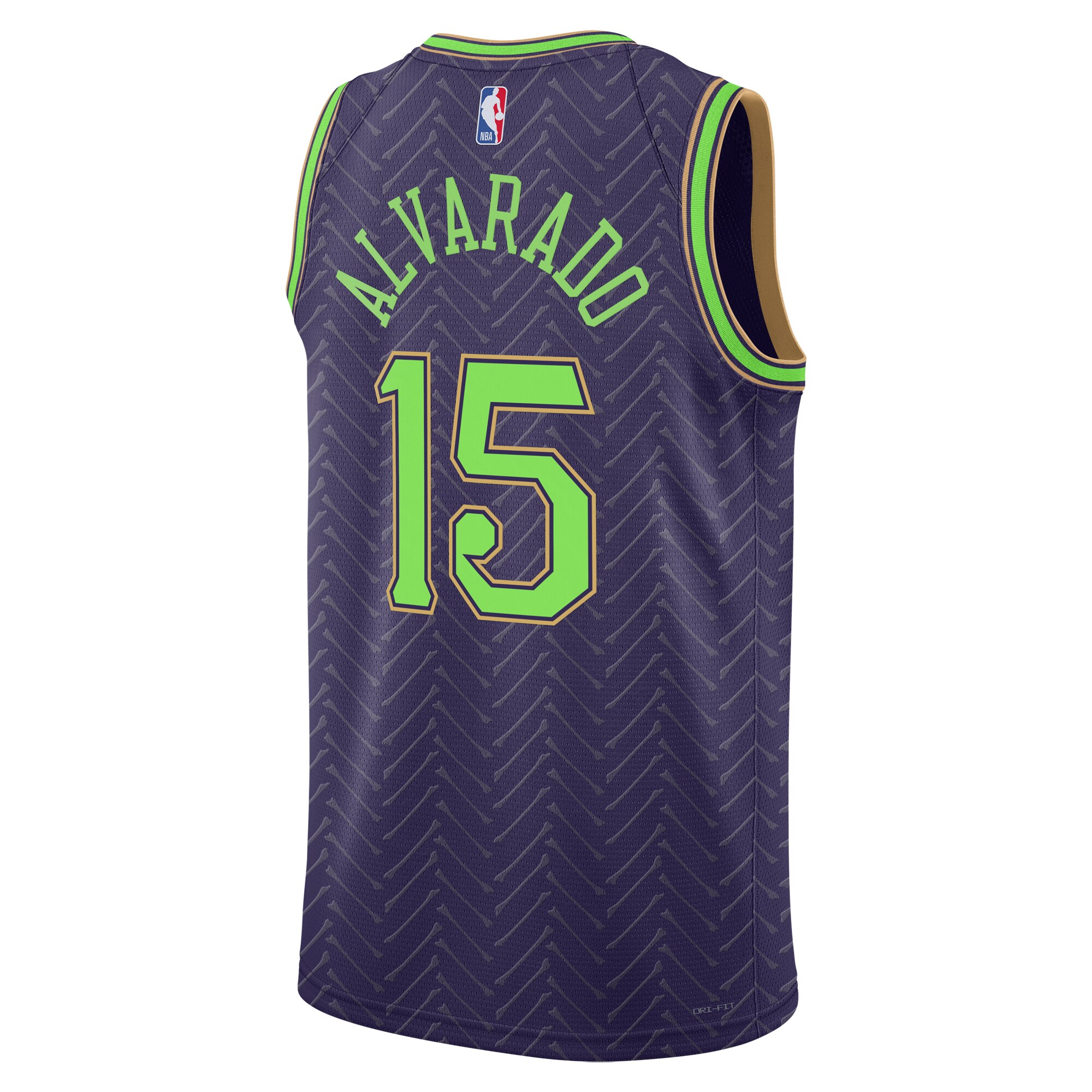 Camiseta City Edition Swingman de los New Orleans Pelicans 2024 Purpura Jose Alvarad Unisex NBA Jersey Unisex