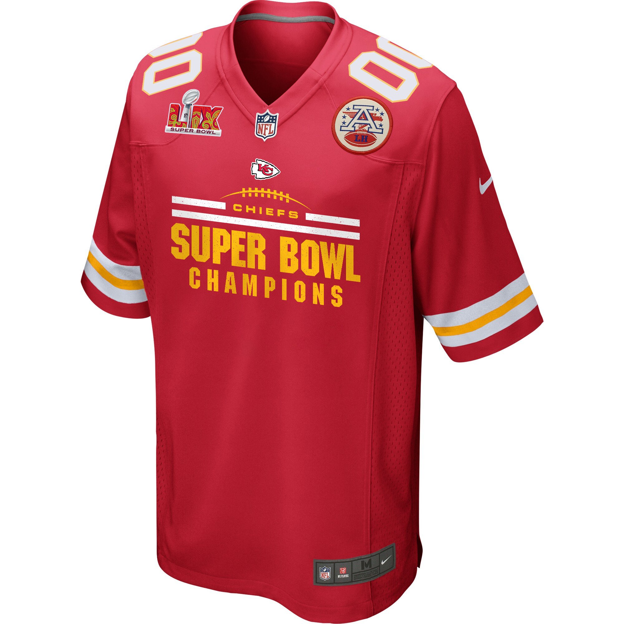 Kansas City Chiefs Super Bowl LIX Champions Ball Game Custom Red NFL Jersey Men's