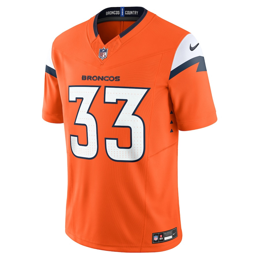 Javonte Williams 33 Denver Broncos Vapor F.U.S.E. Limited Orange NFL Jersey Men's