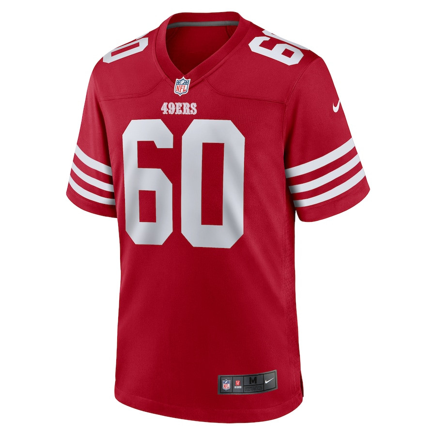 Sebastian Gutierrez 60 San Francisco 49ers Team Game Scarlet NFL Jersey Men's