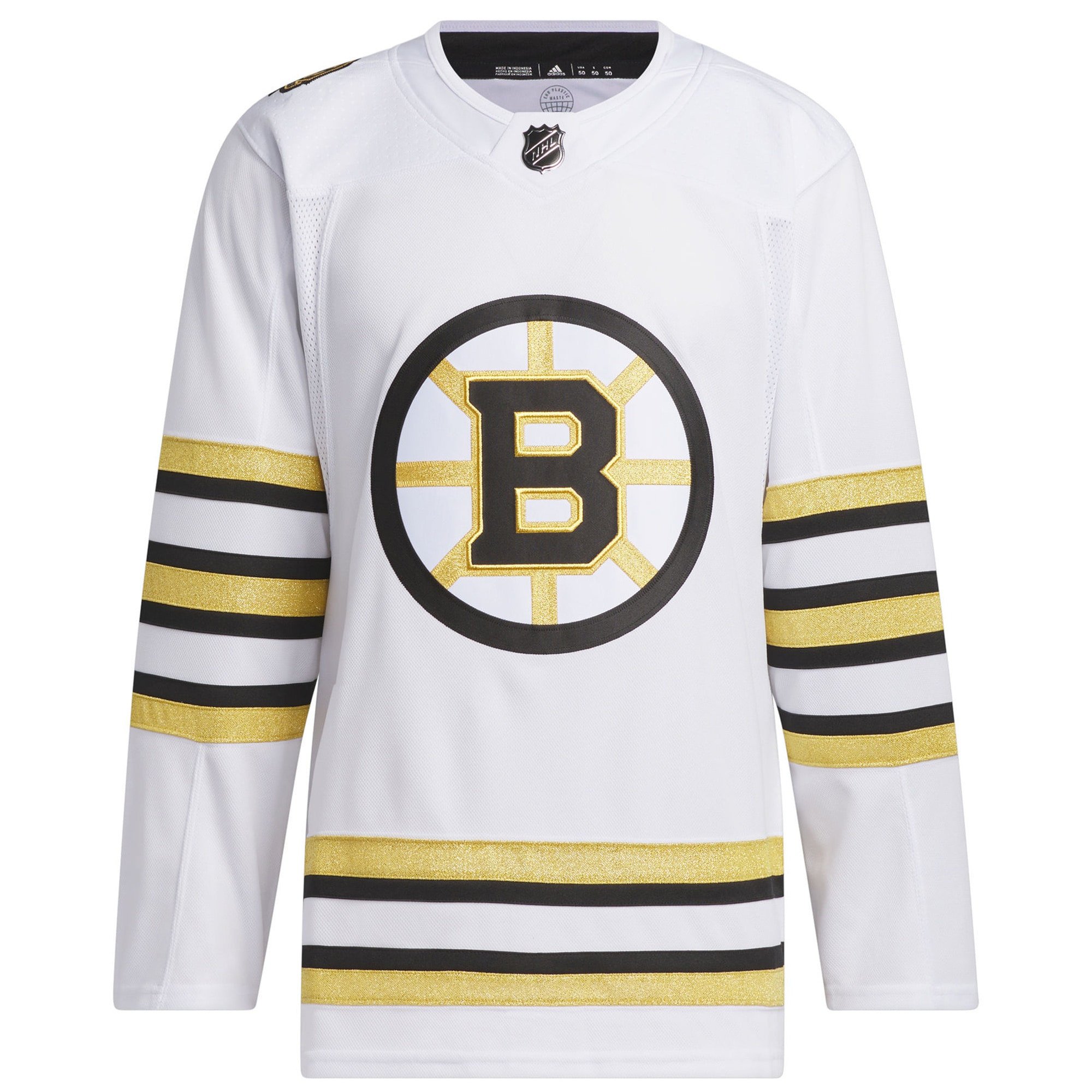 Boston Bruins 100th Anniversary Primegreen White NHL Jersey Men's
