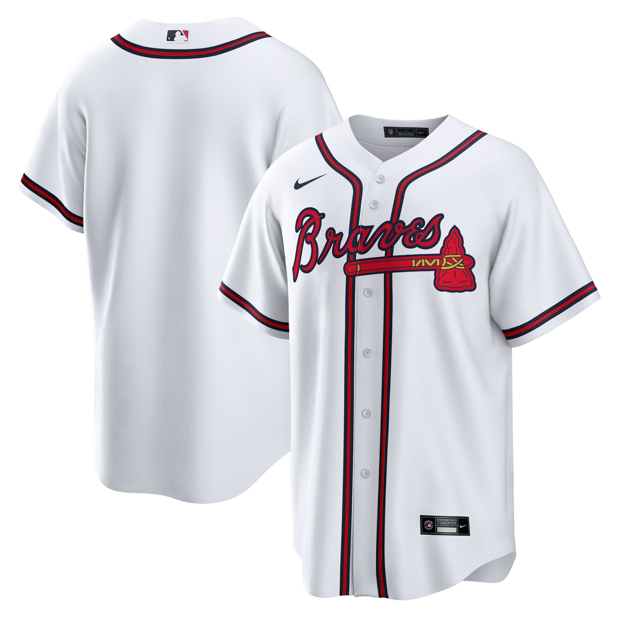 Atlanta Braves White Home Team MLB Jersey Men's