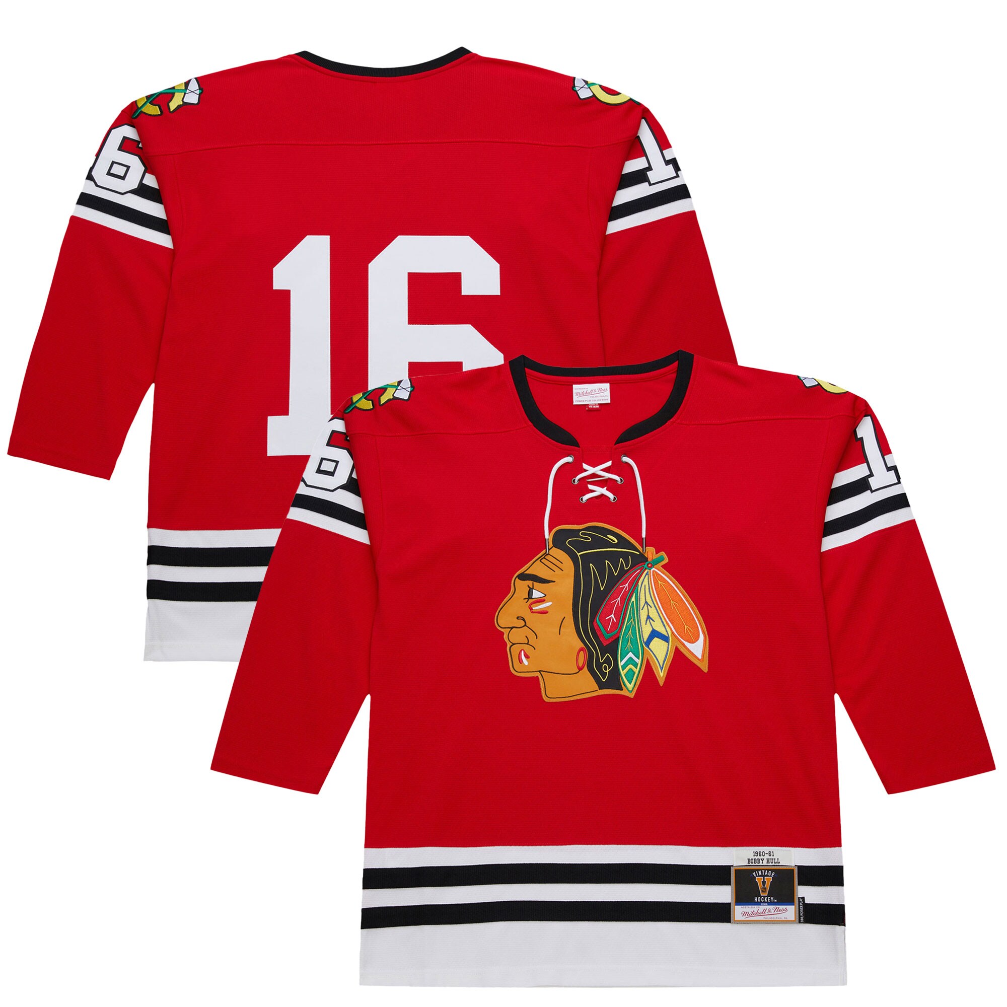 Chicago Blackhawks Bobby Hull Scarlet 1960-61 Power Play NHL Jersey Men's