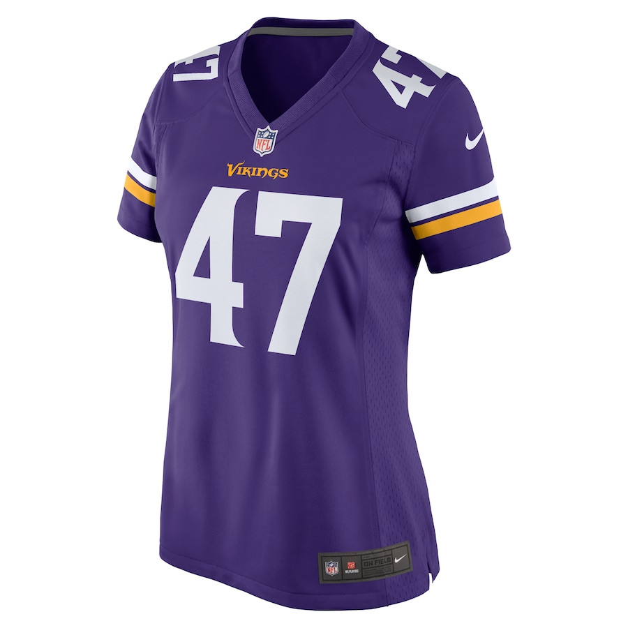 Dwight McGlothern Jr. 47 Minnesota Vikings Game Purple NFL Jersey Women's