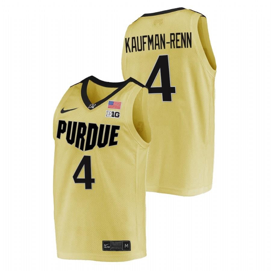 Trey Kaufman-Renn 4 Gold Purdue Boilermakers 2023 Top overall seed College NCAA Jersey Men's
