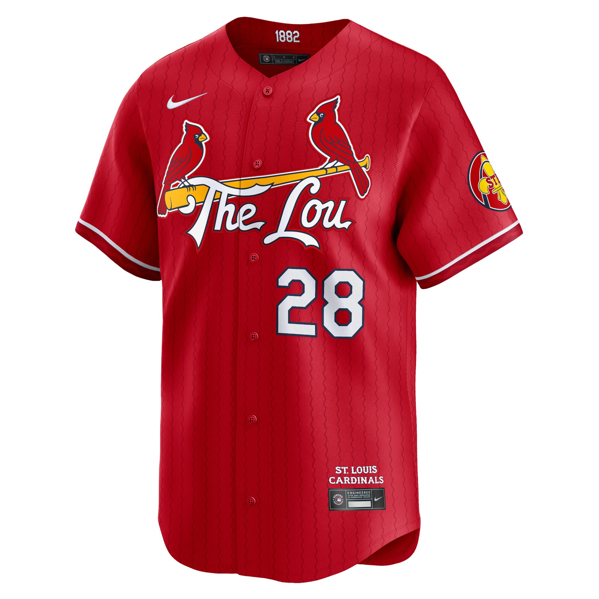 St. Louis Cardinals Nolan Arenado Red 2024 City Connect Limited Player MLB Jersey Men's