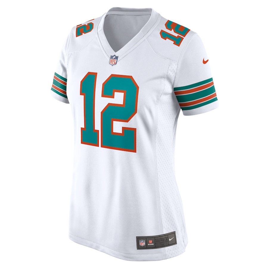 Bob Griese 12 Miami Dolphins Retired White NFL Jersey Women's