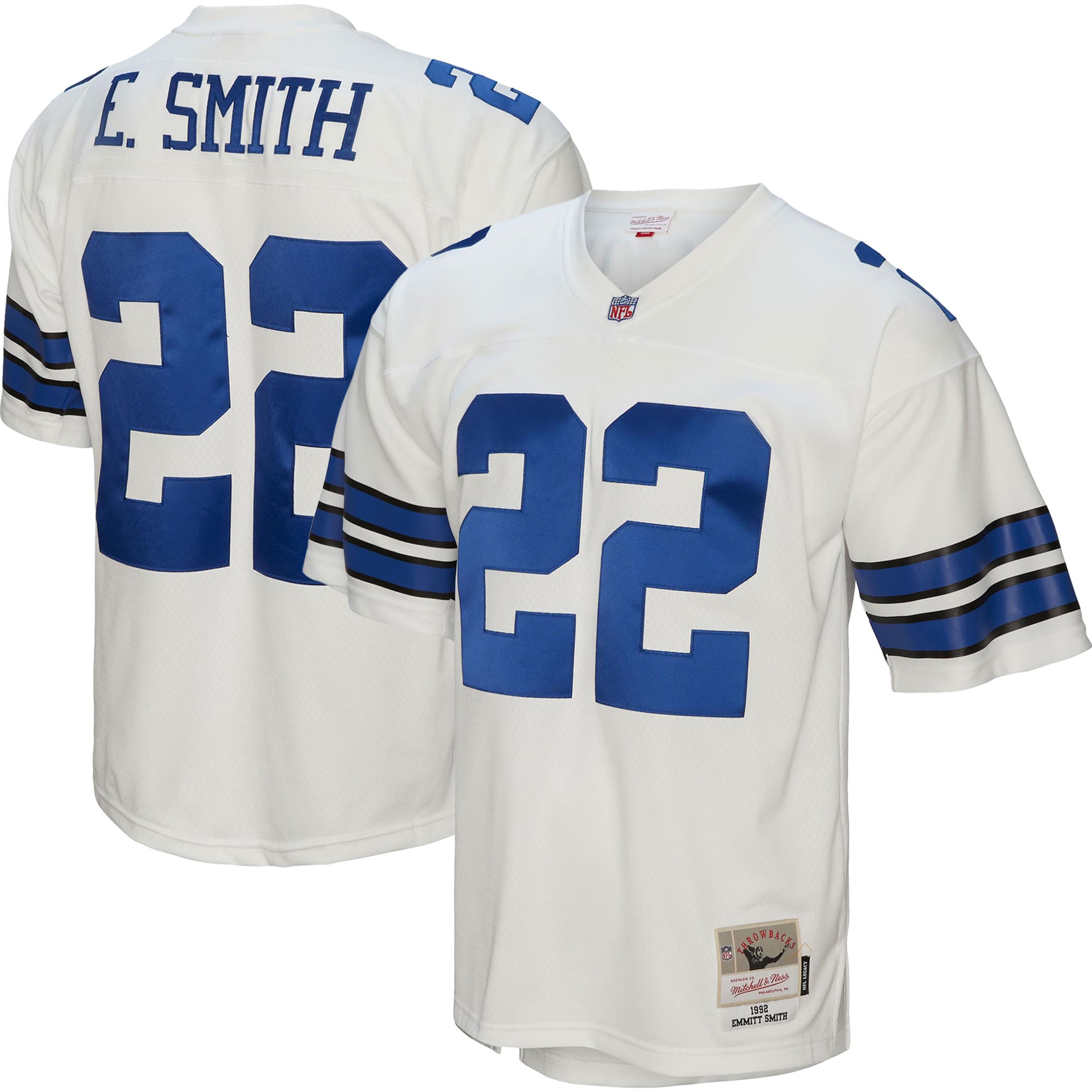 Dallas Cowboys Emmitt Smith Mitchell Ness White Legacy NFL Jersey Men's