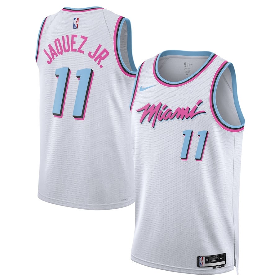 Jaime Jaquez Jr. 11 Miami Heat Unisex 2024/25 Swingman Player City Editio White NBA Jersey Unisex