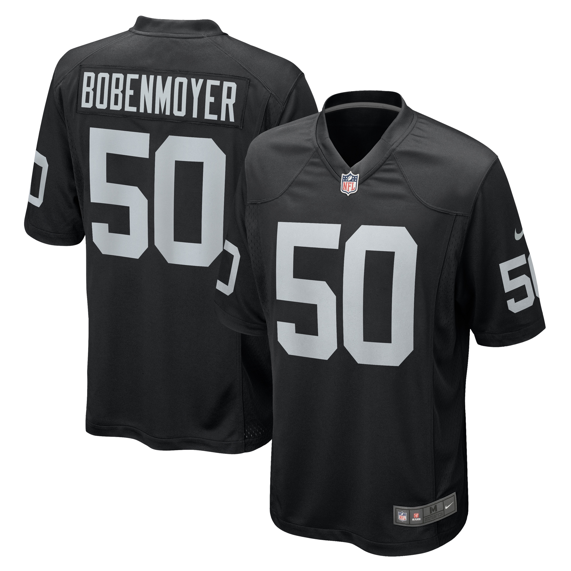 Las Vegas Raiders Jacob Bobenmoyer Black Game Player NFL Jersey Men's