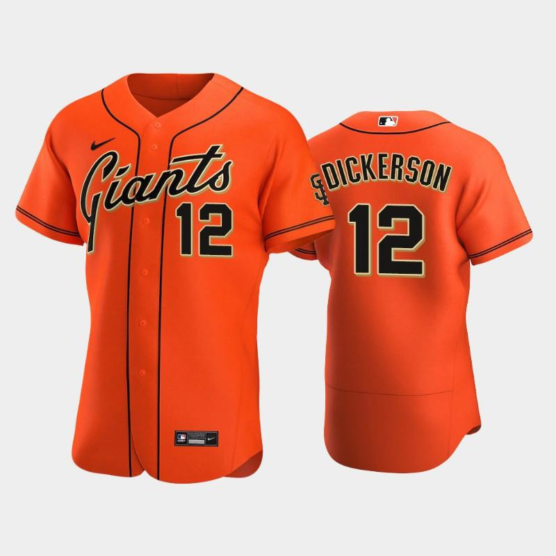 San Francisco Giants 12 Alex Dickerson Alternate Orange MLB Jersey Men's