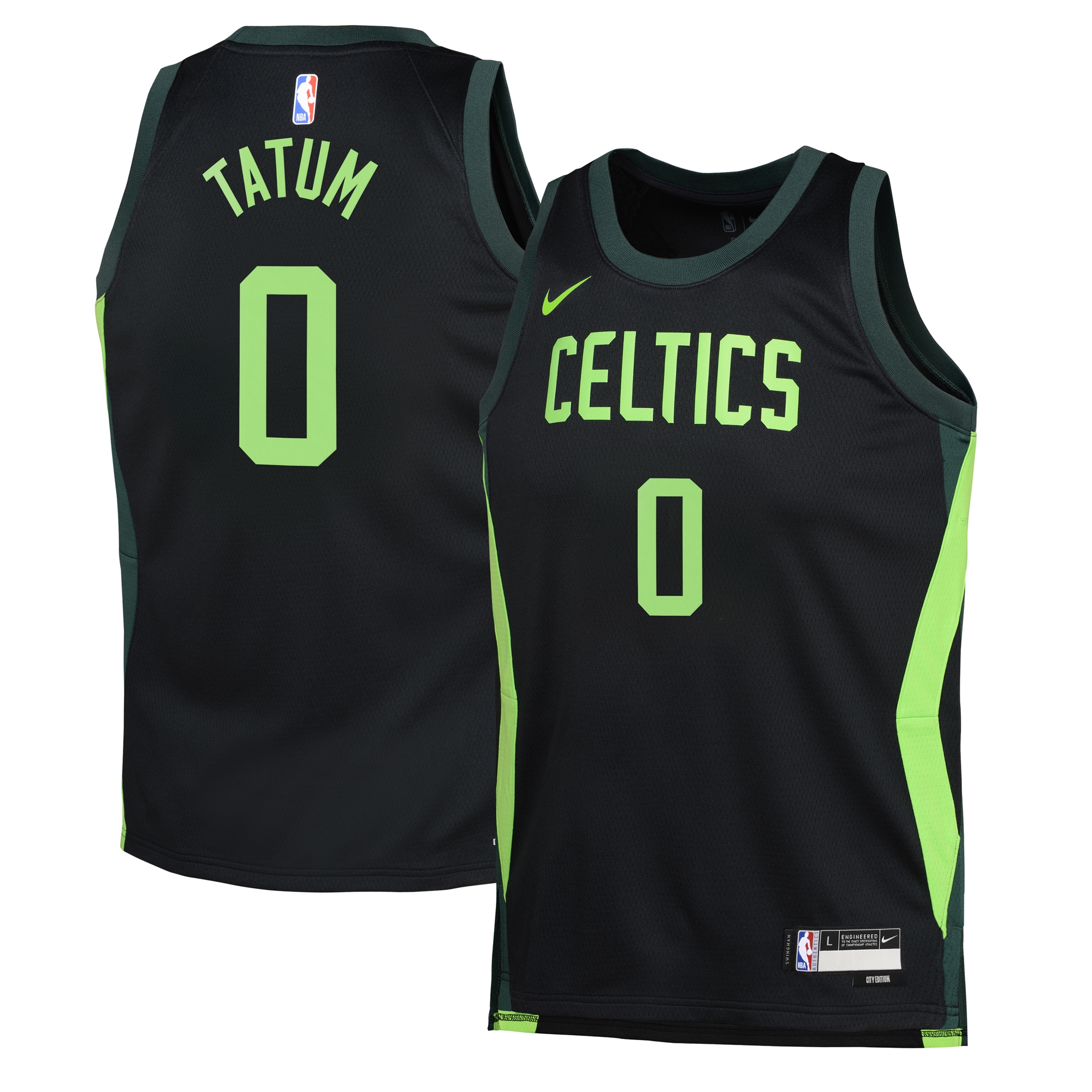 Boston Celtics City Edition Swingman 2024 Black Jayson Tatu NBA Jersey Youth