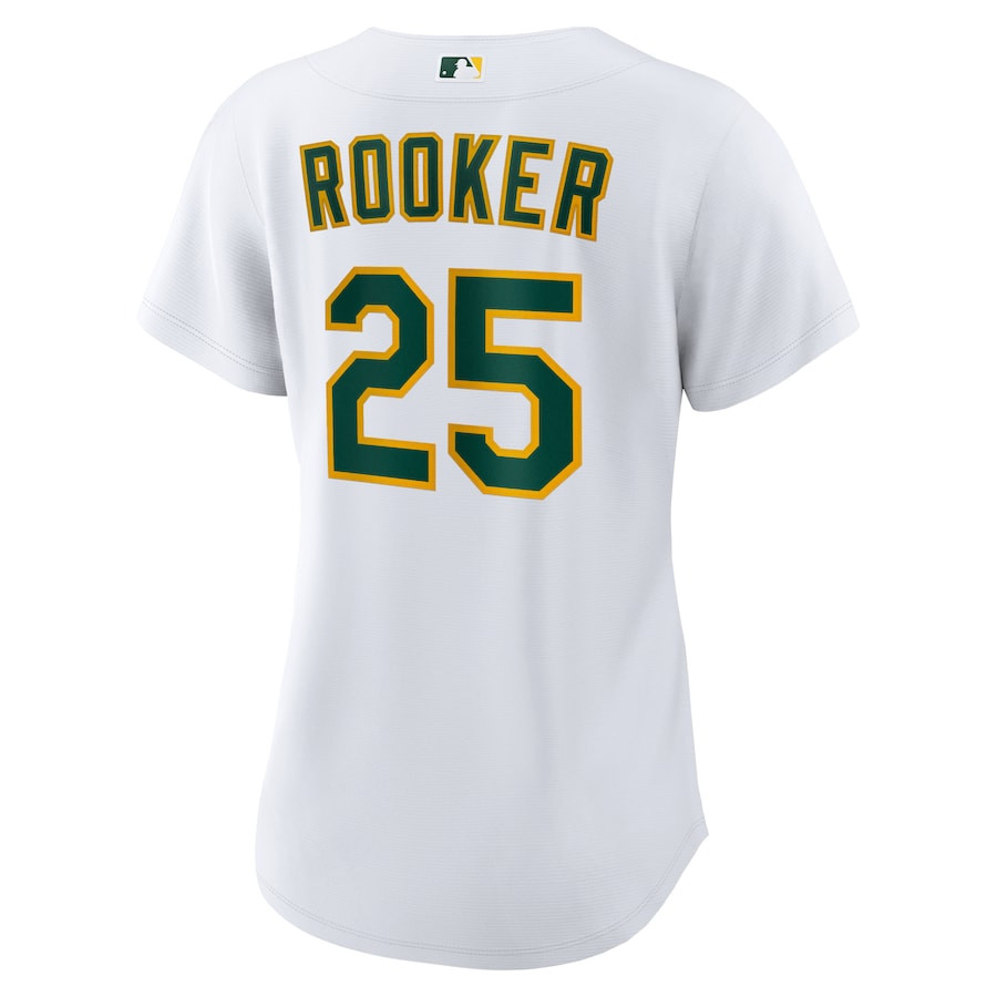 Brent Rooker 25 Oakland Athletics Home White MLB Jersey Women's