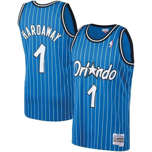 Penny Hardaway 1 Blue Orlando Mitchell Ness NBA Jersey Men's