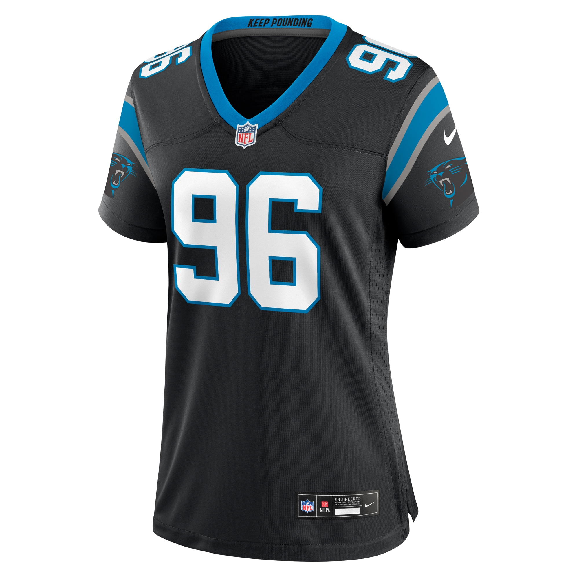 Carolina Panthers Jaden Crumedy Black Game NFL Jersey Women's
