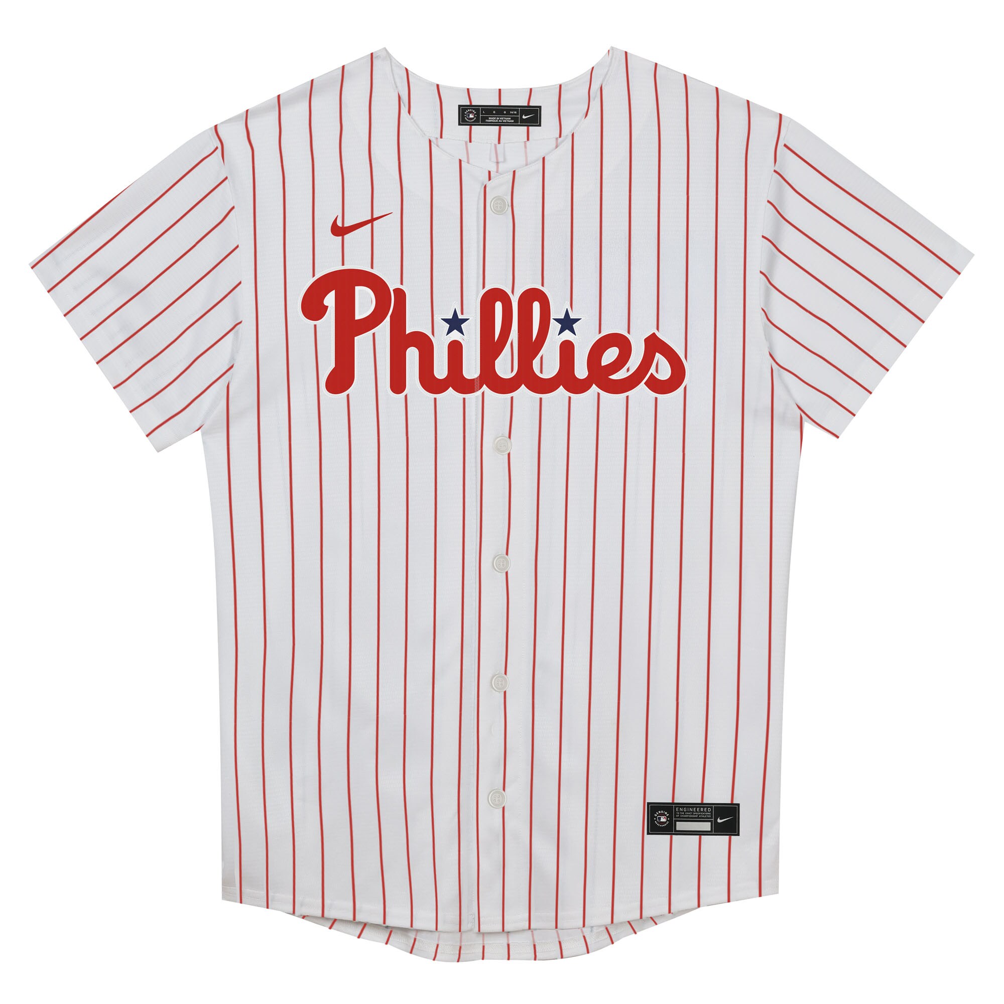 Juvenile Philadelphia Phillies White Home Blank MLB Jersey Men's