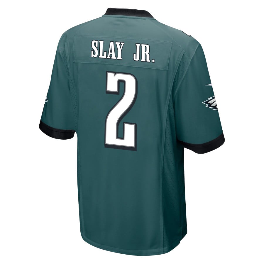 Darius Slay Jr. 2 Philadelphia Eagles Super Bowl LIX Champions Patch New Orleans Where Legends Are Made' EMBROIDERED Game Midnight Green NFL Jersey Men's