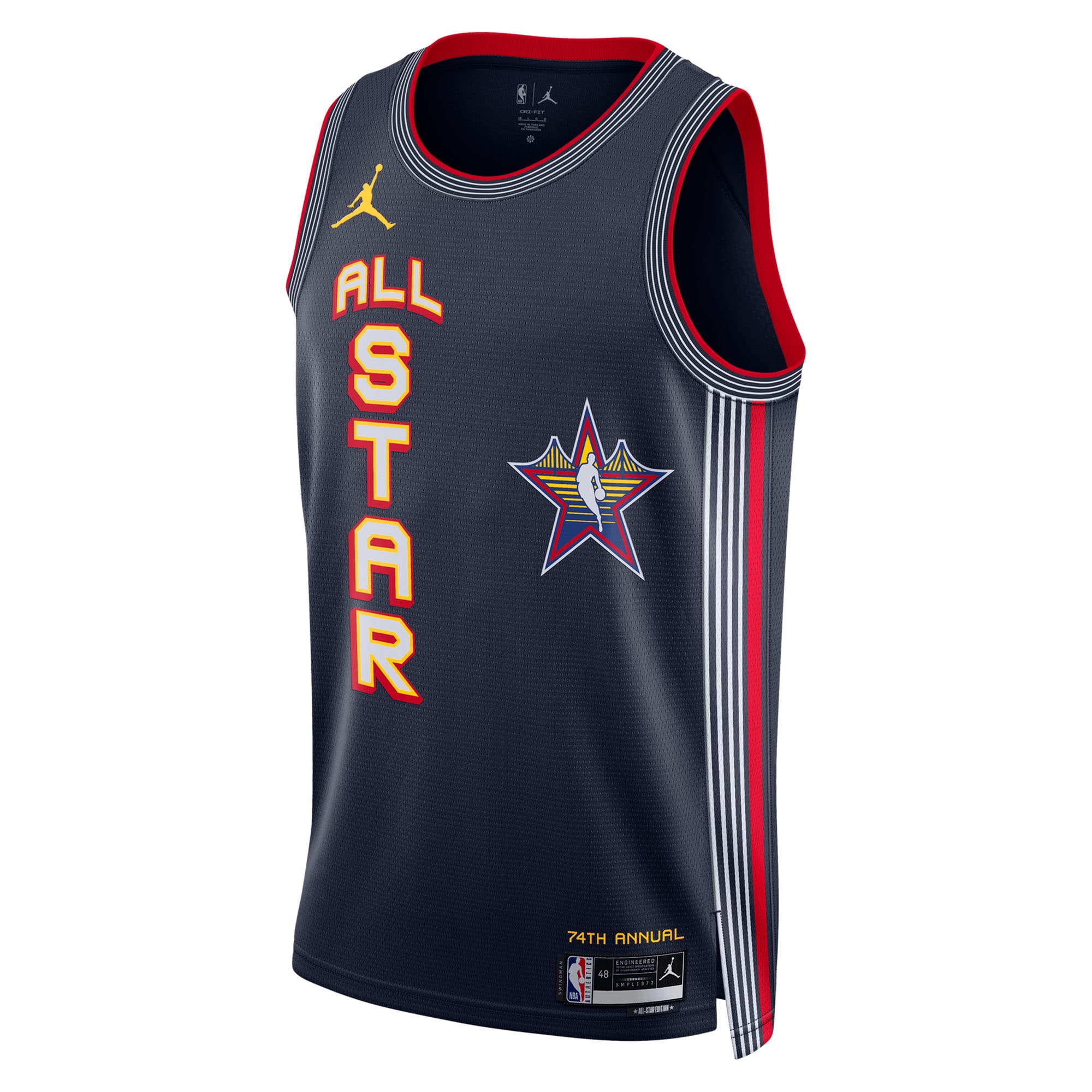 NBA Jordan Brand All Star 2025 Swingman Navy Anthony Edward Unisex NBA Jersey Unisex