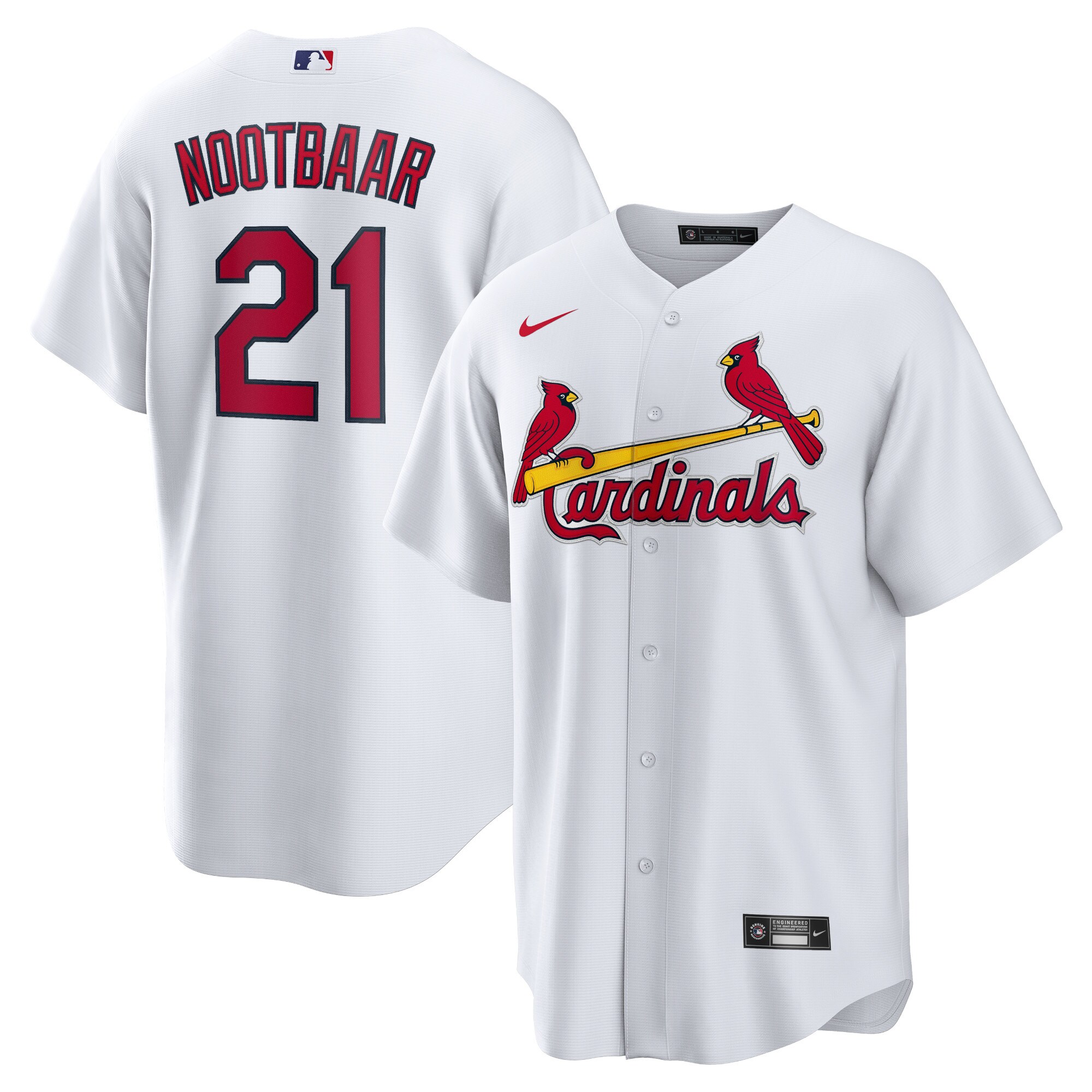 St. Louis Cardinals Lars Nootbaar White Home MLB Jersey Men's