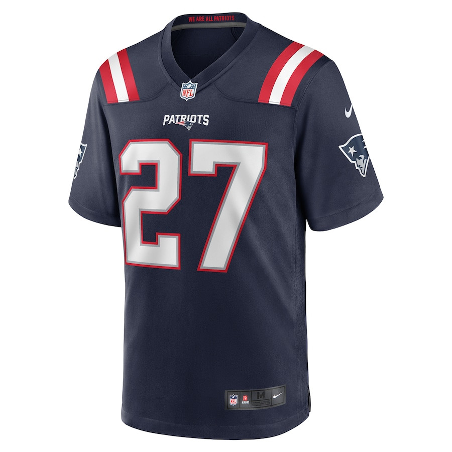 Marcellas Dial Jr. 27 New England Patriots Game Navy NFL Jersey Men's